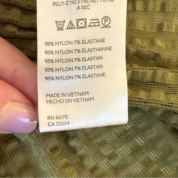 Anthropologie Maeve Smocked Halter Top Olive Green XS Boho Bohemian Chic Fall - Picture 10 of 13